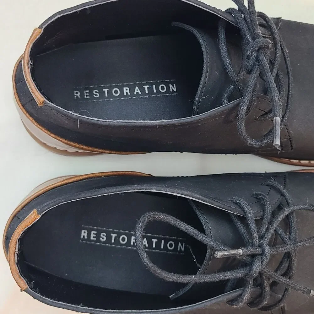 Restoration Barrow Chukka Mens 9M Black Boot Shoes Casual Party Workwear